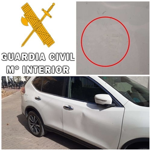 La Guardia Civil detiene en Dalías al autor de daños materiales en mobiliario de un establecimiento y en un vehículo estacionado en la vía pública