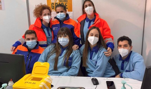 El Distrito Sanitario de Almería registra los de vacunados COVID en tablet