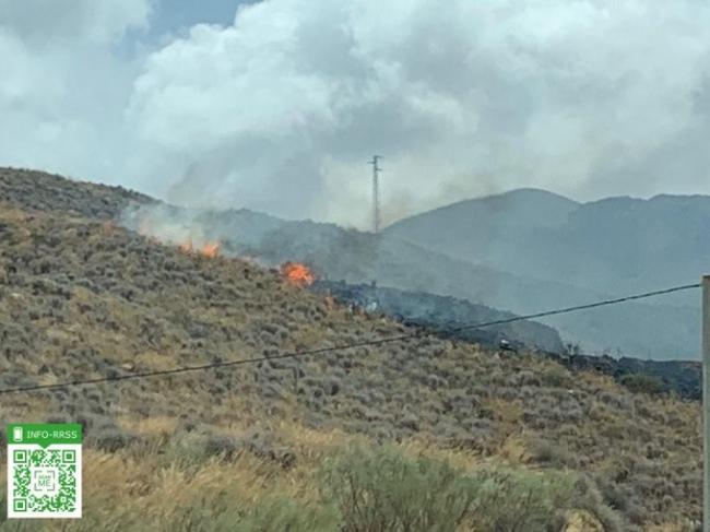 Un incendio forestal en Turre calcina 1,2 hectáreas de matorral