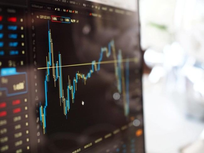 Un gráfico de precios de contratos CFD 