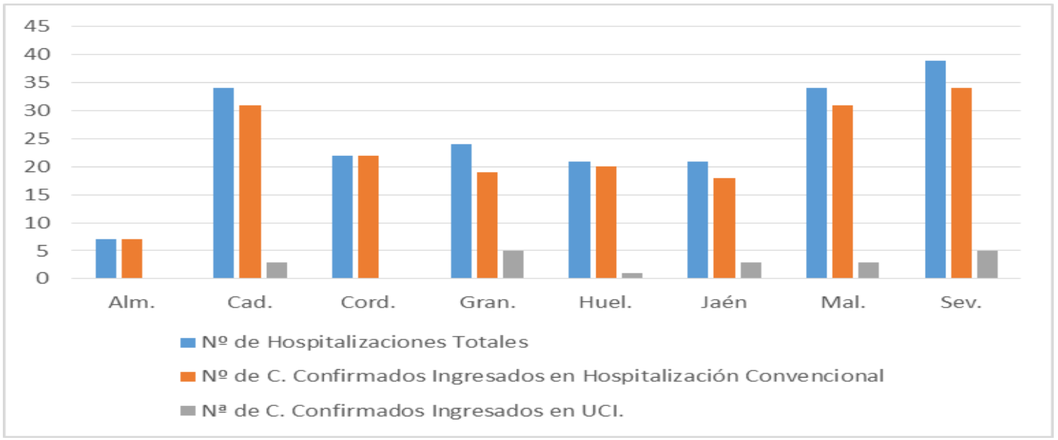 Almería tiene 7 hospitalizados por covid-19