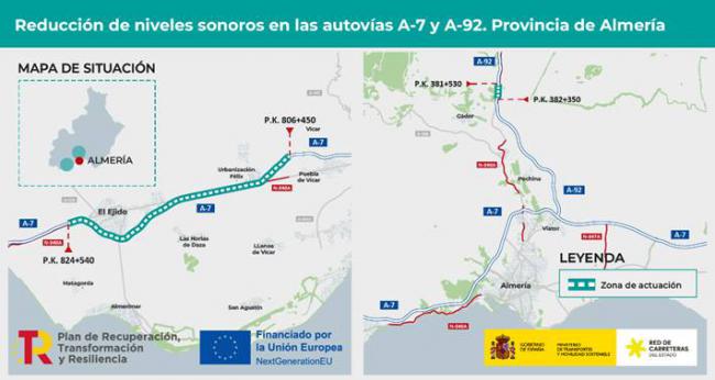 14,2 millones para que las autovías 7 y 92 hagan menos ruidos