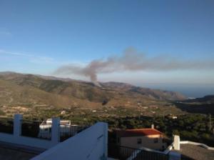 Extinguido el incendio forestal declarado el viernes en Enix