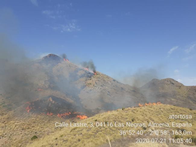 Estabilizado el incendio de Las Negras