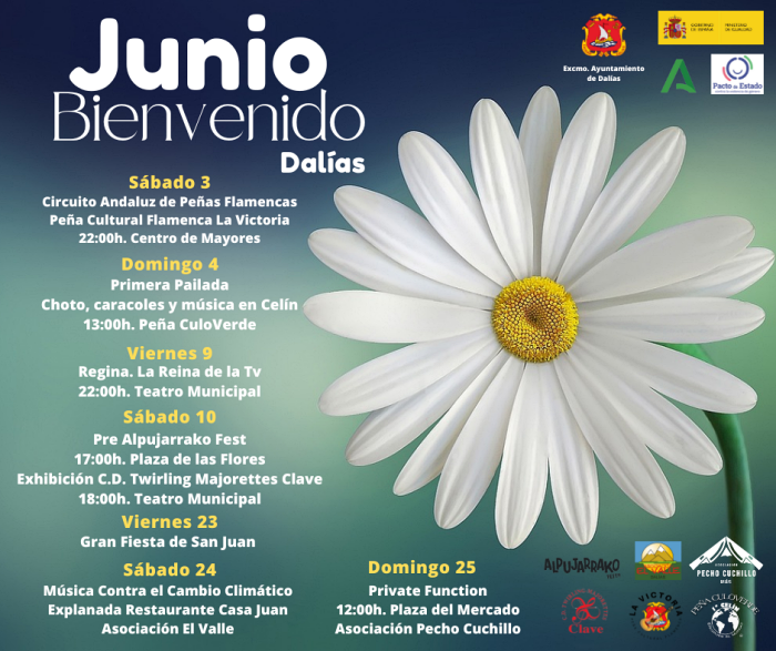 Dalías presenta la programación de junio