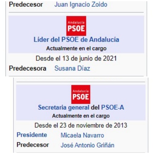 Espadas fulmina en la Wikipedia a Susana Díaz