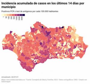 Fin de semana con 342 contagios en Almería