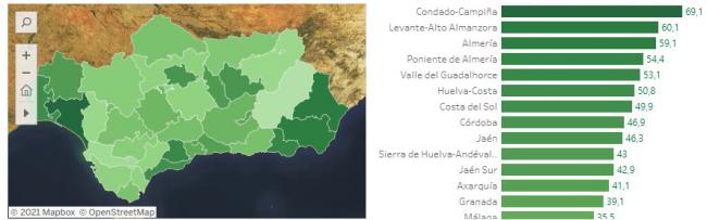 Los tres distritos sanitarios de Almería entre los 5 peores por covid-19 de Andalucía