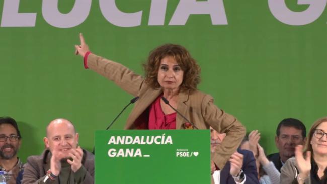 Montero llama a la unidad desde Almería para recuperar el gobierno andaluz en 2026