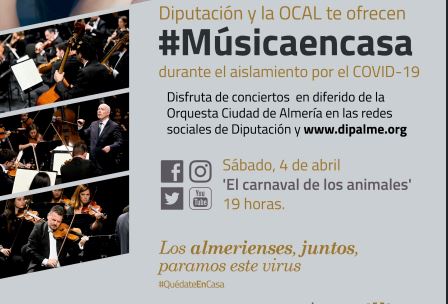 Diputación y OCAL ofrecen #MúsicaEnCasa durante el aislamiento por #COVID19