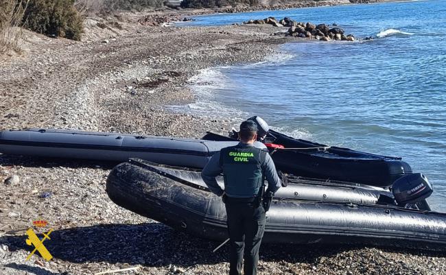 Guardia Civil intercepta cuatro narcolanchas en Almería