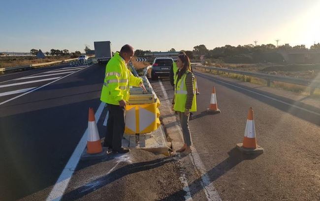 Instalado un atenuador de impacto en la Autovía del Aeropuerto