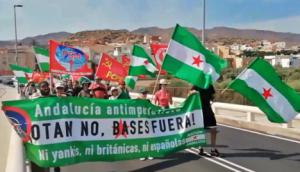 Marcha a la base de la Legión en Viator contra la OTAN