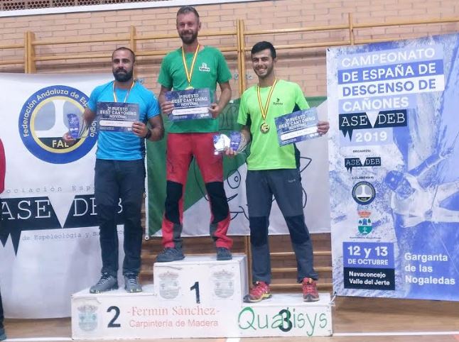 Los almerienses Raúl Gallego y Juan J. Ruano logran cuatro medallas en el Campeonato de Descenso de Cañones