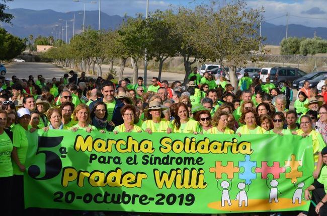 600 almerienses marchan en Venta Gaspar por el Síndrome Prader Willi