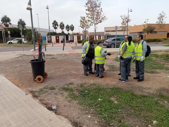 Limpieza y desbroce en parcelas municipales de El Ejido