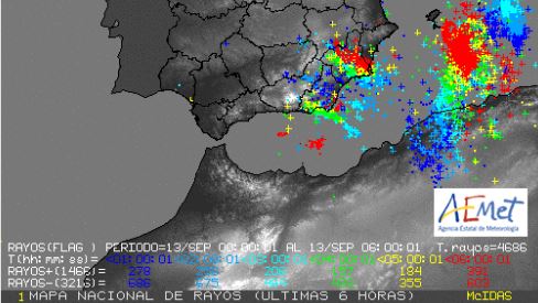 Pulpí alcanza los 157 litros de lluvia por metro cuadrado