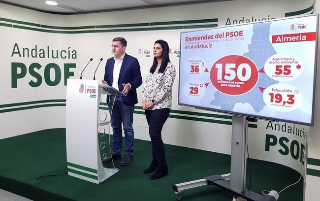 El PSOE presenta enmiendas por 150 millones de euros para Almería