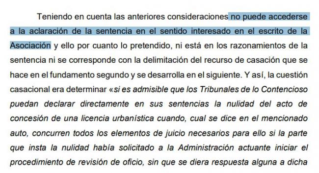 El Supremo rechaza la aclaración de sentencia solicitada por Greenpeace España