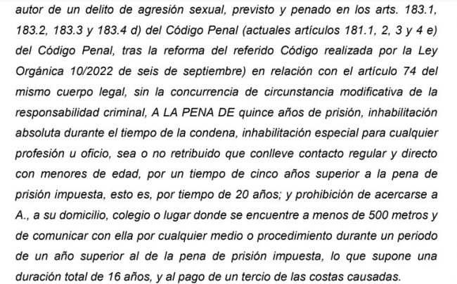 16 años de prisión para un hombre que violó a la hija menor de su pareja en Almería