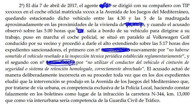 A prisión un guardia civil por multar a un vecino con el que se llevaba mal