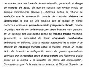 Absolución por dudas sobre quién patroneaba una patera