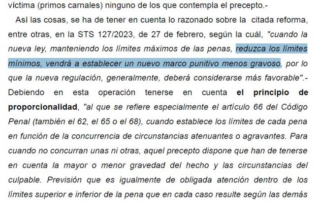 Reducen la condena por el “Sólo sí es sí” a un joven que abusó de su prima menor
 