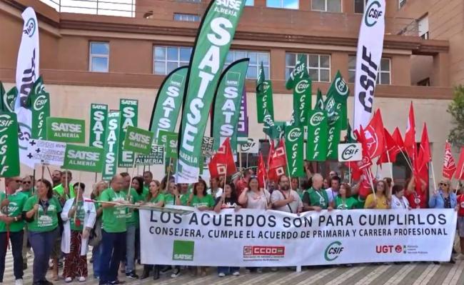 Sindicatos de sanidad reanudan movilizaciones en el Hospital de Poniente