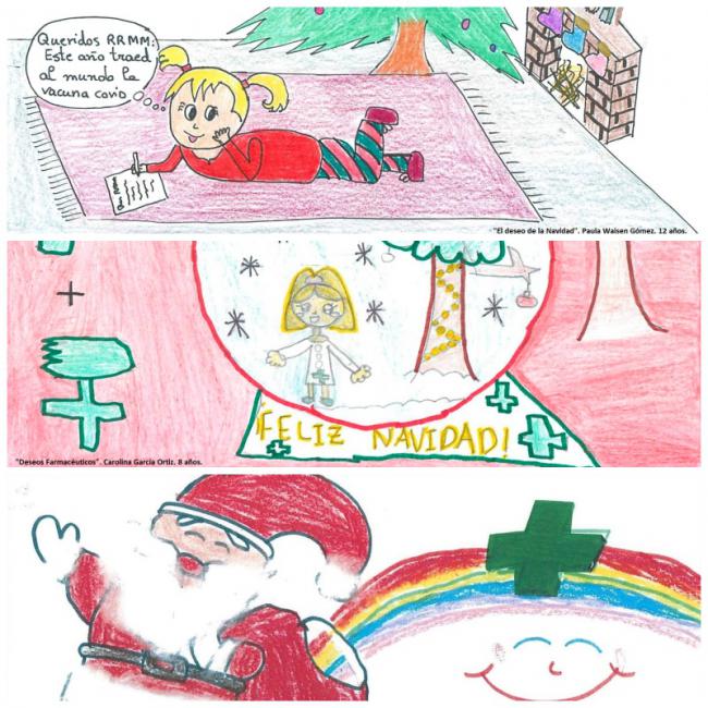 Estos son los ganadores del concurso infantil de Tarjetas Navideñas del Colegio de Farmacéuticos