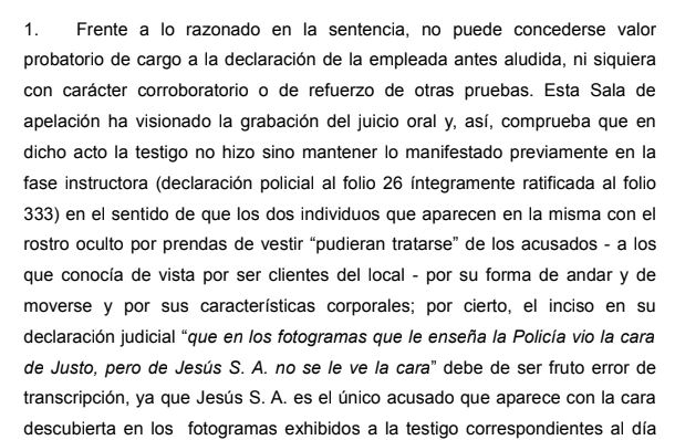 El TSJA absuelve a un hombre condenado 'por mera conjetura' por un atraco en La Cañada