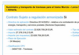 Nueva licitación desmiente la Alta Velocidad en Almería en 2026