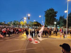 Recibimiento multitudinario a la UD Almería 