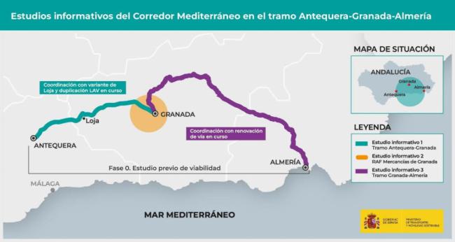 Inician estudios para mejorar la conexión ferroviaria entre Antequera, Granada y Almería