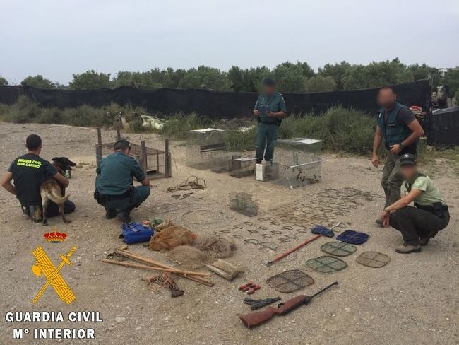 La Guardia Civil interviene fitosanitarios y artes prohibidas en Alquián, Dalías y Albox