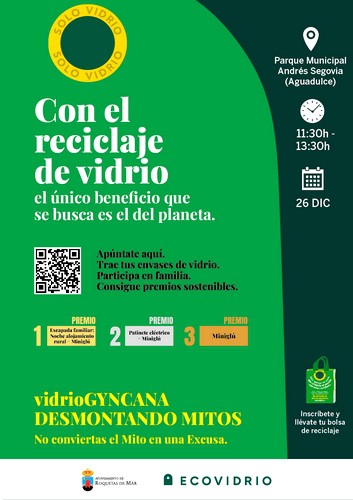 Ecovidrio lanza una 'vidrioGYNCANA' en Roquetas para promover el reciclaje de vidrio