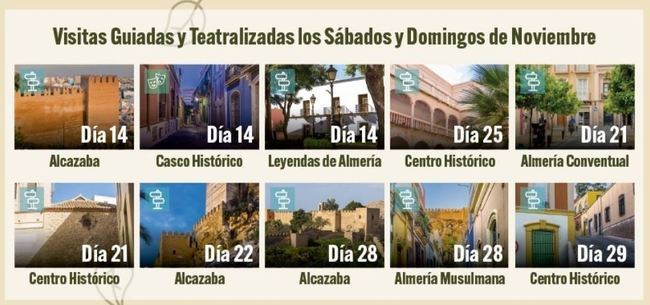 15 visitas guiadas en noviembre al patrimonio almeriense