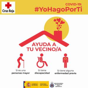 Cruz Roja y Protección Civil animan a ayudar a los vecinos en #YoHagoPorTi